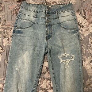 Light wash ripped jeans